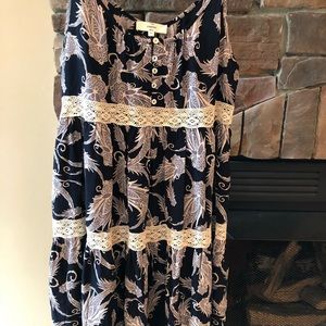 Entro Navy and cream sundress